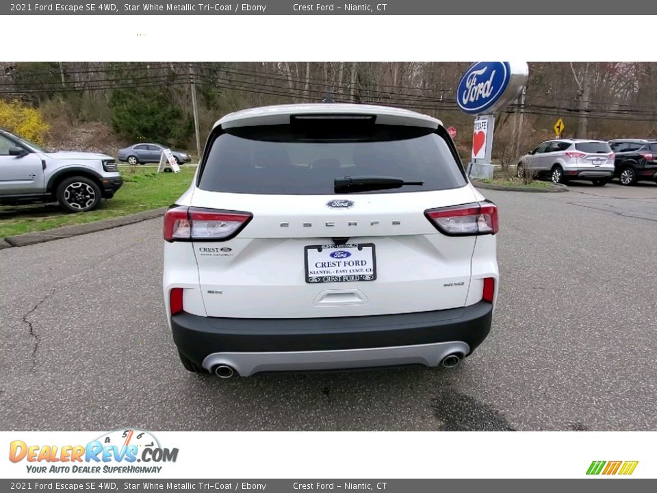 2021 Ford Escape SE 4WD Star White Metallic Tri-Coat / Ebony Photo #6