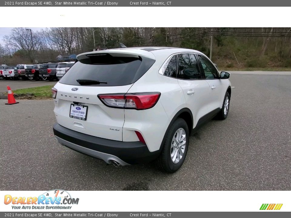 2021 Ford Escape SE 4WD Star White Metallic Tri-Coat / Ebony Photo #7