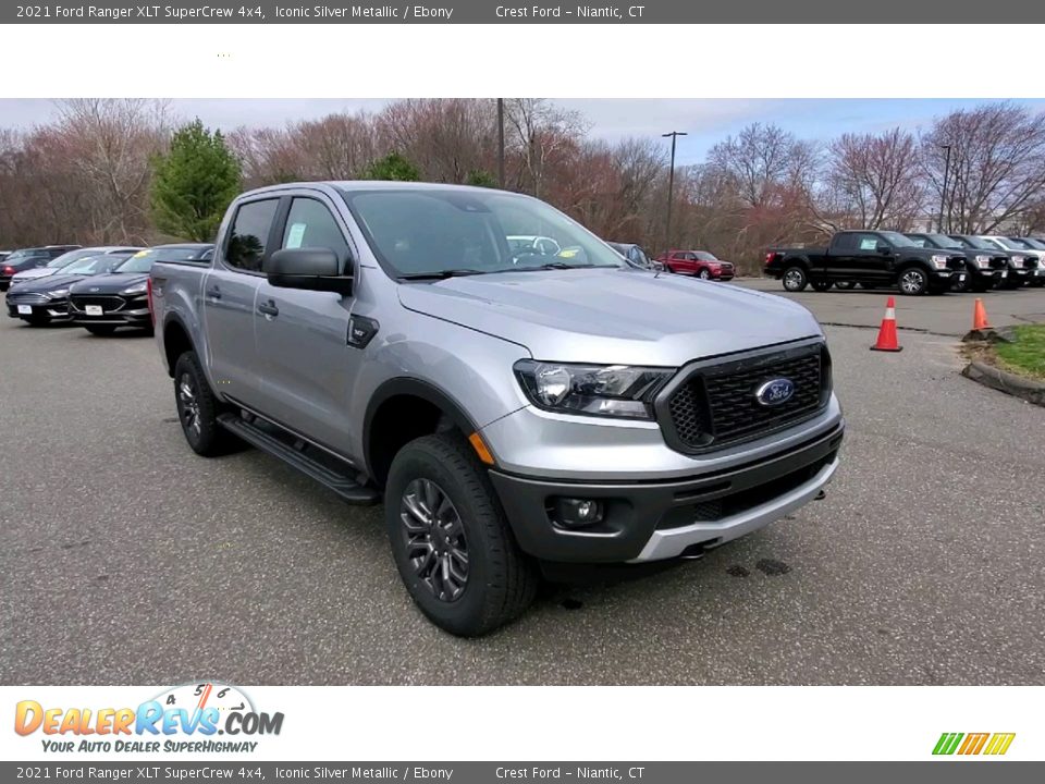 2021 Ford Ranger XLT SuperCrew 4x4 Iconic Silver Metallic / Ebony Photo #1