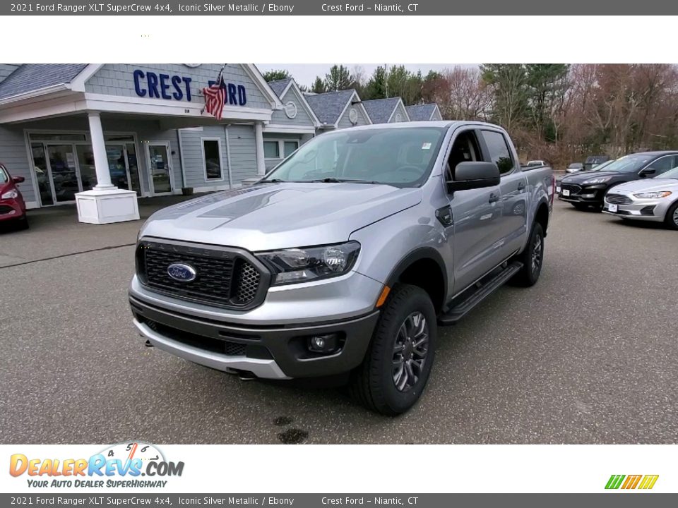 2021 Ford Ranger XLT SuperCrew 4x4 Iconic Silver Metallic / Ebony Photo #3