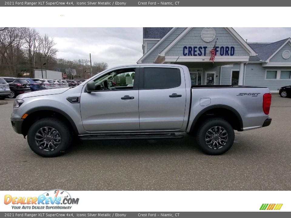 2021 Ford Ranger XLT SuperCrew 4x4 Iconic Silver Metallic / Ebony Photo #4