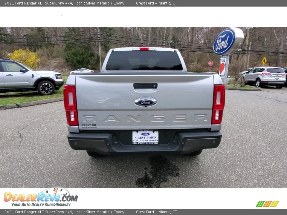 2021 Ford Ranger XLT SuperCrew 4x4 Iconic Silver Metallic / Ebony Photo #6