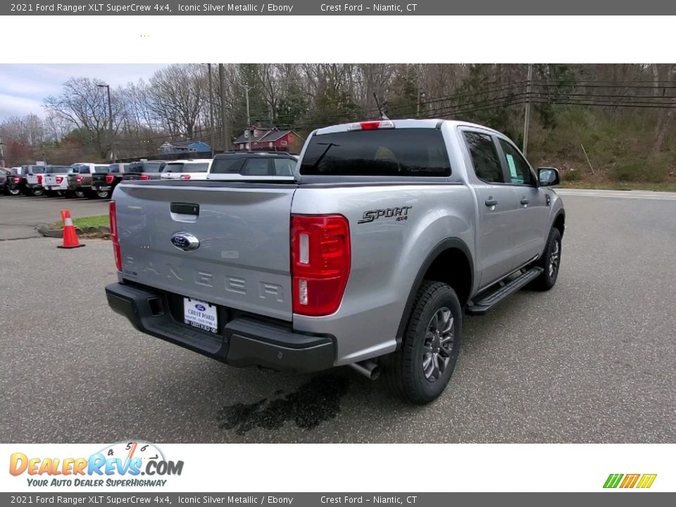 2021 Ford Ranger XLT SuperCrew 4x4 Iconic Silver Metallic / Ebony Photo #7