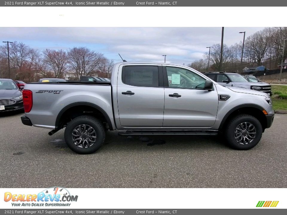2021 Ford Ranger XLT SuperCrew 4x4 Iconic Silver Metallic / Ebony Photo #8