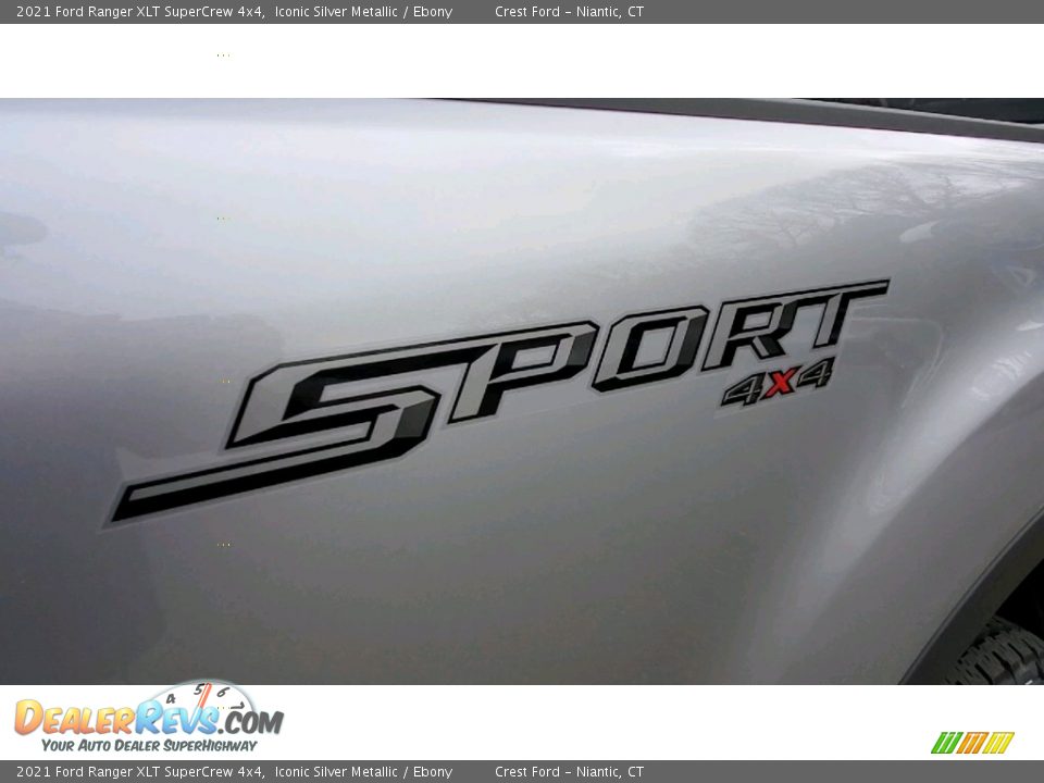 2021 Ford Ranger XLT SuperCrew 4x4 Iconic Silver Metallic / Ebony Photo #9