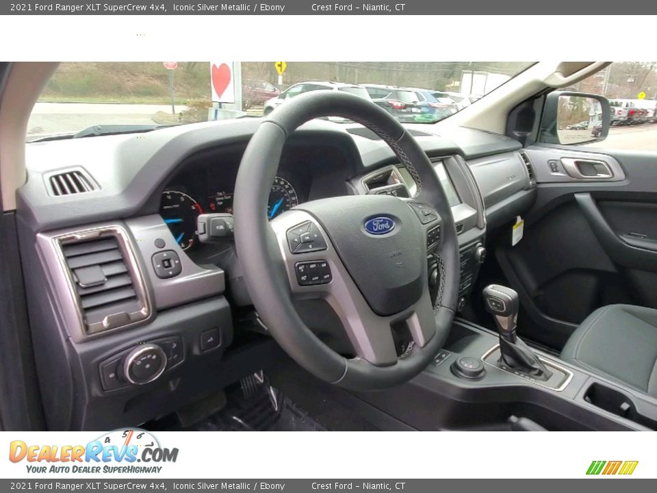 2021 Ford Ranger XLT SuperCrew 4x4 Iconic Silver Metallic / Ebony Photo #10