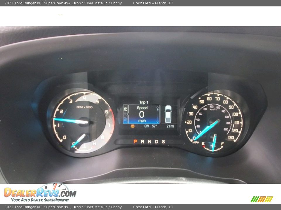 2021 Ford Ranger XLT SuperCrew 4x4 Iconic Silver Metallic / Ebony Photo #13