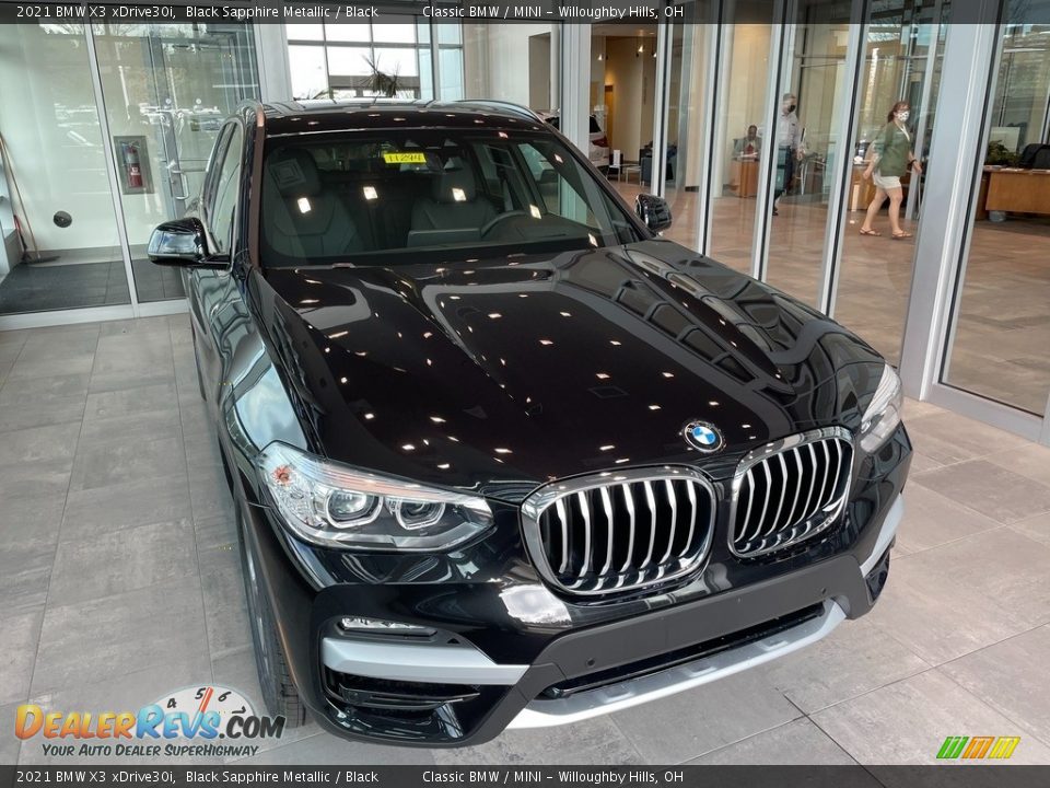 2021 BMW X3 xDrive30i Black Sapphire Metallic / Black Photo #1