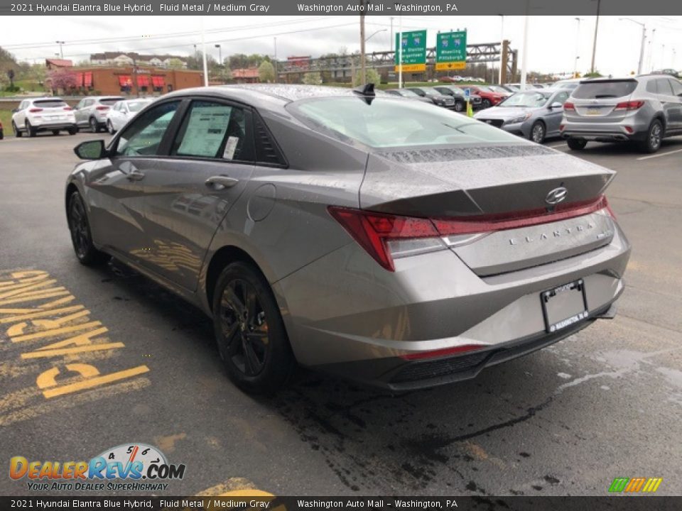 2021 Hyundai Elantra Blue Hybrid Fluid Metal / Medium Gray Photo #3