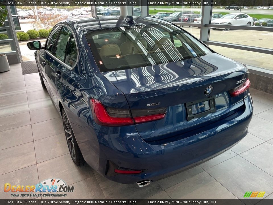 2021 BMW 3 Series 330e xDrive Sedan Phytonic Blue Metallic / Canberra Beige Photo #2