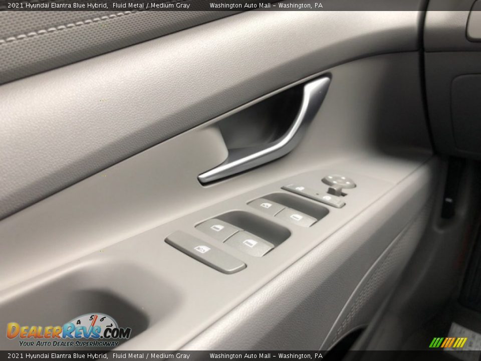 2021 Hyundai Elantra Blue Hybrid Fluid Metal / Medium Gray Photo #14