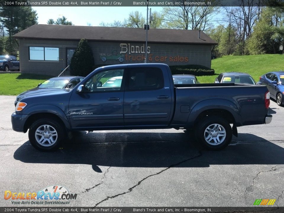 2004 Toyota Tundra SR5 Double Cab 4x4 Blue Marlin Pearl / Gray Photo #1