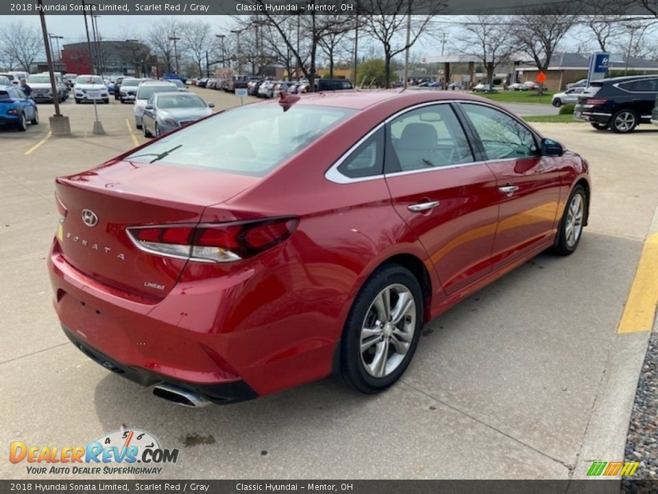 2018 Hyundai Sonata Limited Scarlet Red / Gray Photo #2