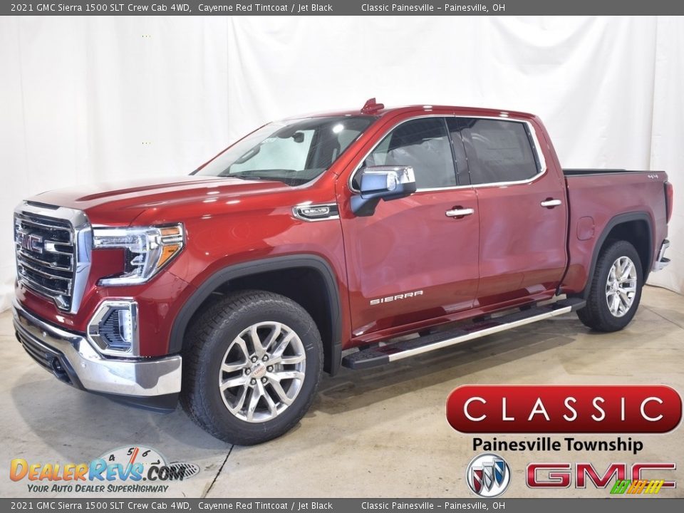 2021 GMC Sierra 1500 SLT Crew Cab 4WD Cayenne Red Tintcoat / Jet Black Photo #1