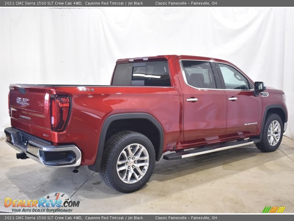 2021 GMC Sierra 1500 SLT Crew Cab 4WD Cayenne Red Tintcoat / Jet Black Photo #2