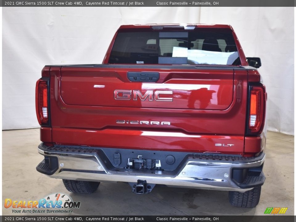 2021 GMC Sierra 1500 SLT Crew Cab 4WD Cayenne Red Tintcoat / Jet Black Photo #3