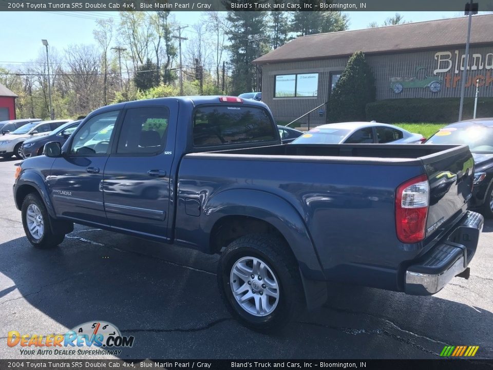 2004 Toyota Tundra SR5 Double Cab 4x4 Blue Marlin Pearl / Gray Photo #11