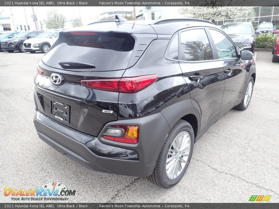 2021 Hyundai Kona SEL AWD Ultra Black / Black Photo #2