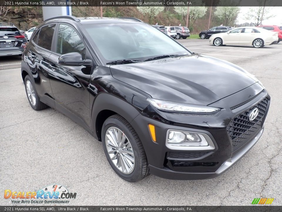 2021 Hyundai Kona SEL AWD Ultra Black / Black Photo #3