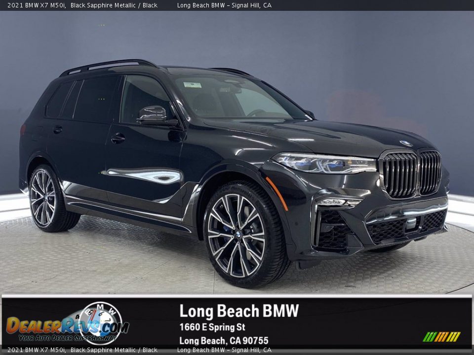 2021 BMW X7 M50i Black Sapphire Metallic / Black Photo #1