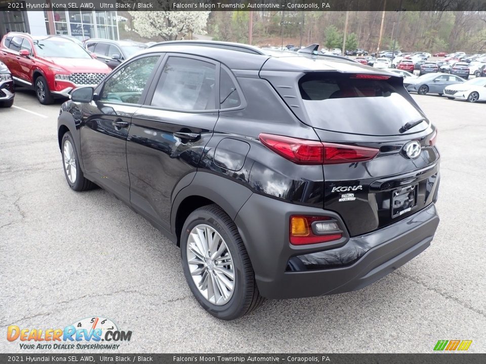 2021 Hyundai Kona SEL AWD Ultra Black / Black Photo #6