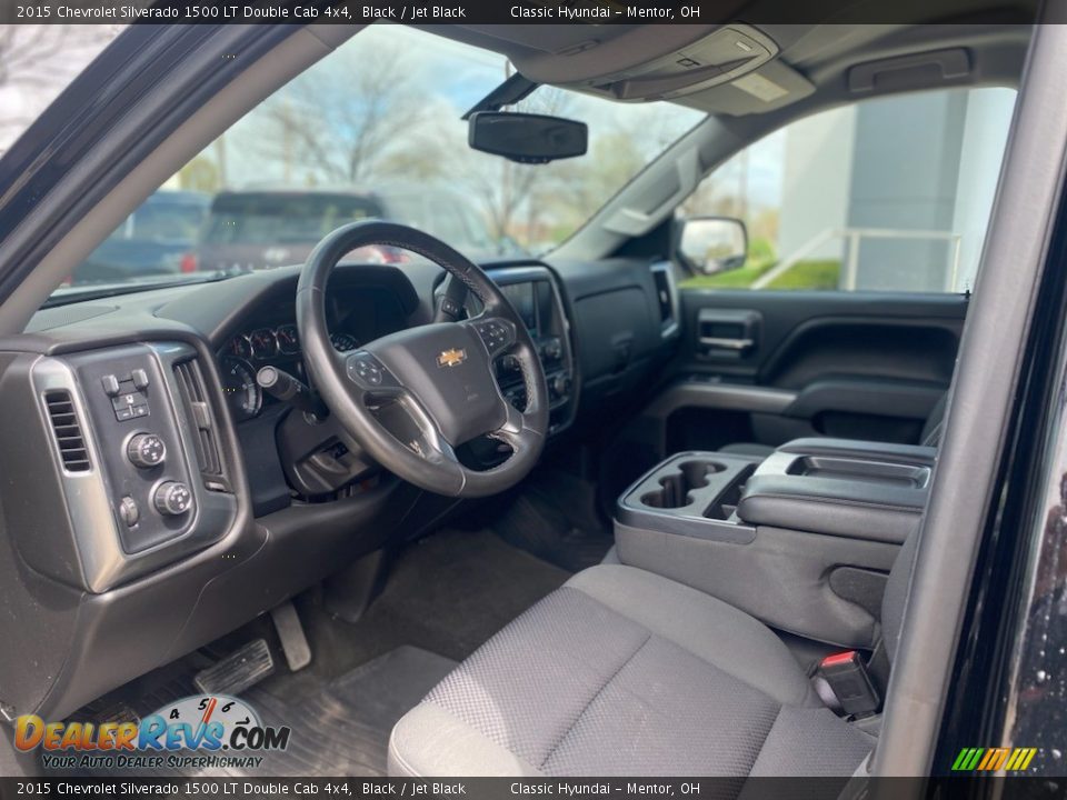 2015 Chevrolet Silverado 1500 LT Double Cab 4x4 Black / Jet Black Photo #3