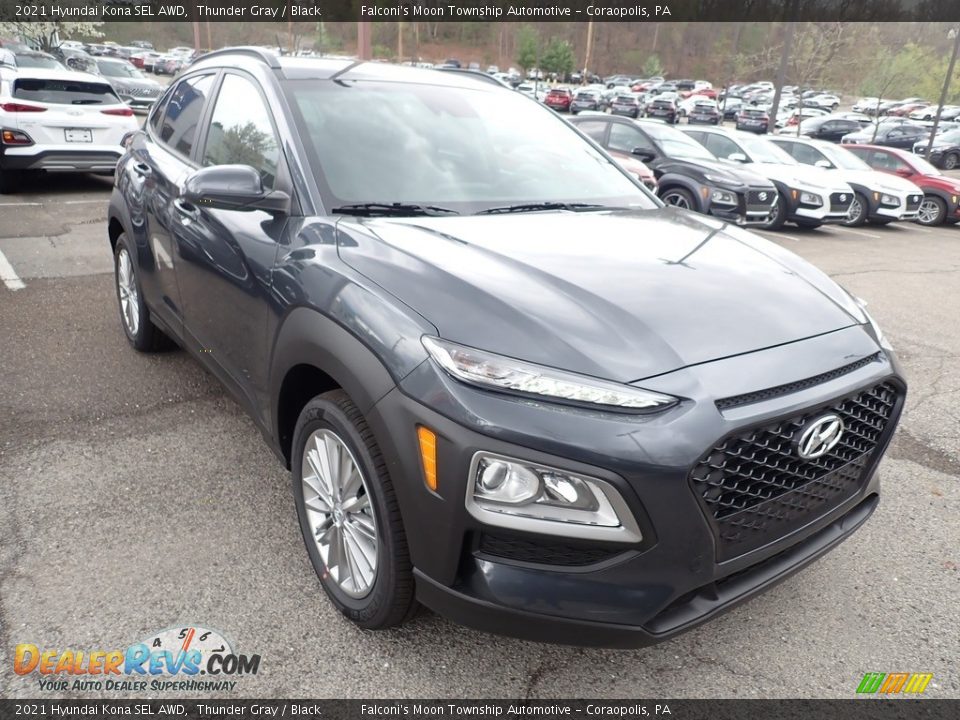 2021 Hyundai Kona SEL AWD Thunder Gray / Black Photo #3