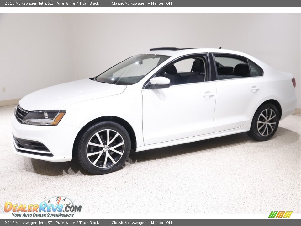 2018 Volkswagen Jetta SE Pure White / Titan Black Photo #3