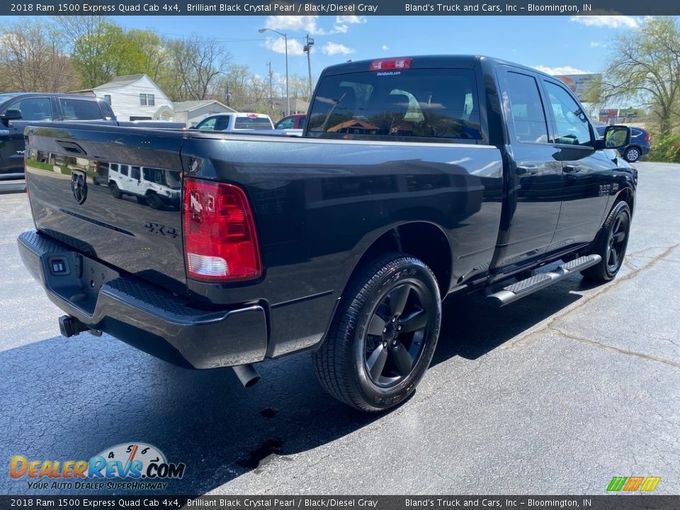 2018 Ram 1500 Express Quad Cab 4x4 Brilliant Black Crystal Pearl / Black/Diesel Gray Photo #5