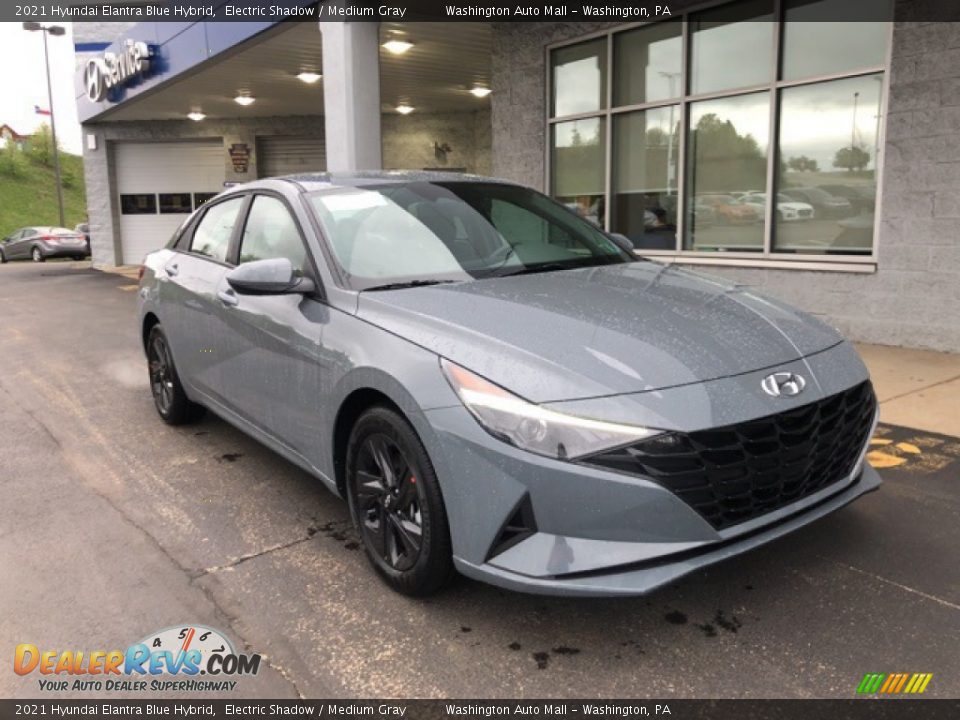 2021 Hyundai Elantra Blue Hybrid Electric Shadow / Medium Gray Photo #1