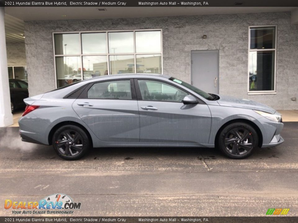 2021 Hyundai Elantra Blue Hybrid Electric Shadow / Medium Gray Photo #2