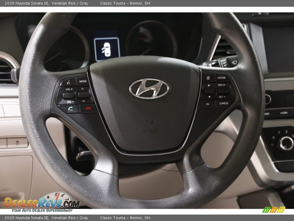 2016 Hyundai Sonata SE Venetian Red / Gray Photo #7