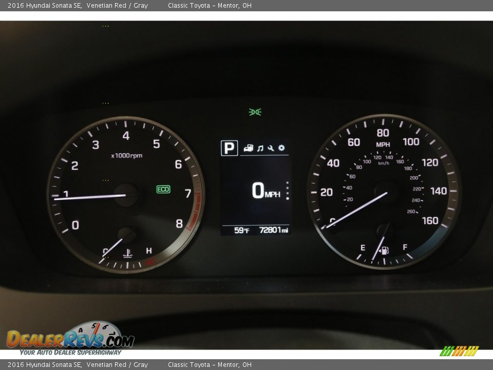 2016 Hyundai Sonata SE Venetian Red / Gray Photo #8