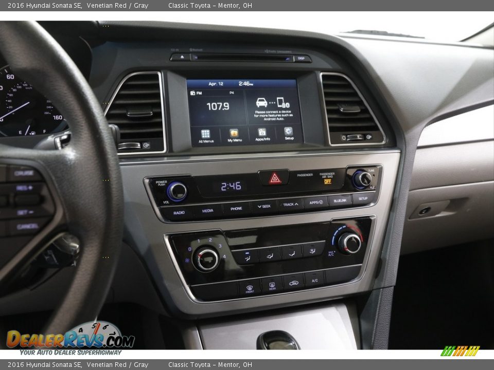 2016 Hyundai Sonata SE Venetian Red / Gray Photo #9