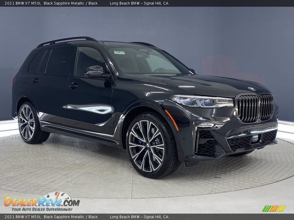 2021 BMW X7 M50i Black Sapphire Metallic / Black Photo #28