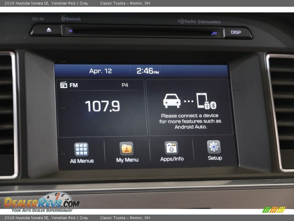 2016 Hyundai Sonata SE Venetian Red / Gray Photo #10