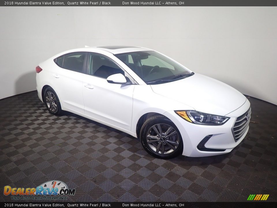 2018 Hyundai Elantra Value Edition Quartz White Pearl / Black Photo #5