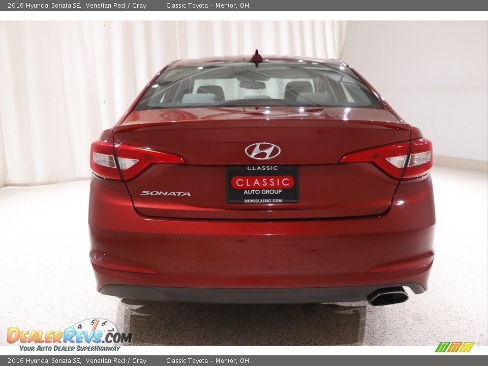 2016 Hyundai Sonata SE Venetian Red / Gray Photo #16