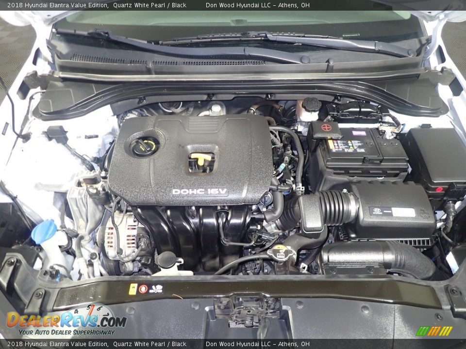 2018 Hyundai Elantra Value Edition Quartz White Pearl / Black Photo #8