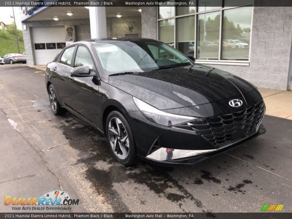 2021 Hyundai Elantra Limited Hybrid Phantom Black / Black Photo #1