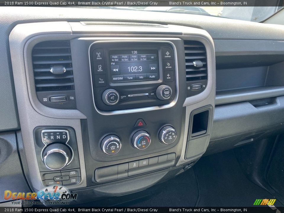 2018 Ram 1500 Express Quad Cab 4x4 Brilliant Black Crystal Pearl / Black/Diesel Gray Photo #21