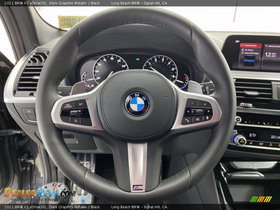 2021 BMW X3 sDrive30i Dark Graphite Metallic / Black Photo #14