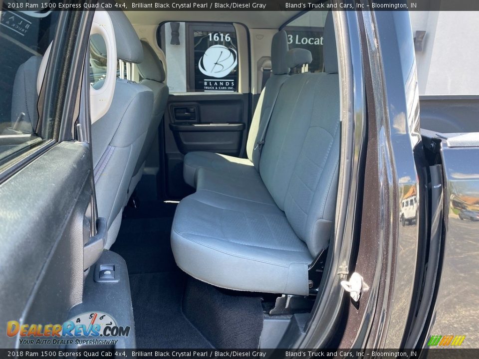 2018 Ram 1500 Express Quad Cab 4x4 Brilliant Black Crystal Pearl / Black/Diesel Gray Photo #32