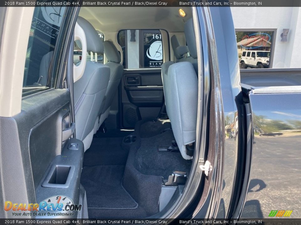 2018 Ram 1500 Express Quad Cab 4x4 Brilliant Black Crystal Pearl / Black/Diesel Gray Photo #34
