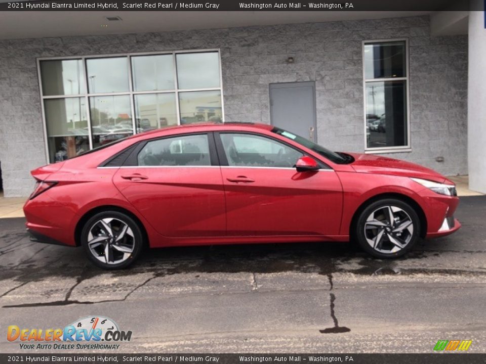 2021 Hyundai Elantra Limited Hybrid Scarlet Red Pearl / Medium Gray Photo #2