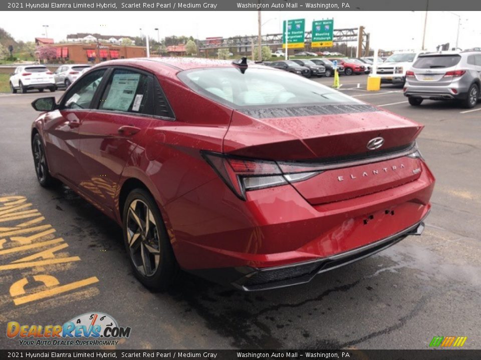 2021 Hyundai Elantra Limited Hybrid Scarlet Red Pearl / Medium Gray Photo #3