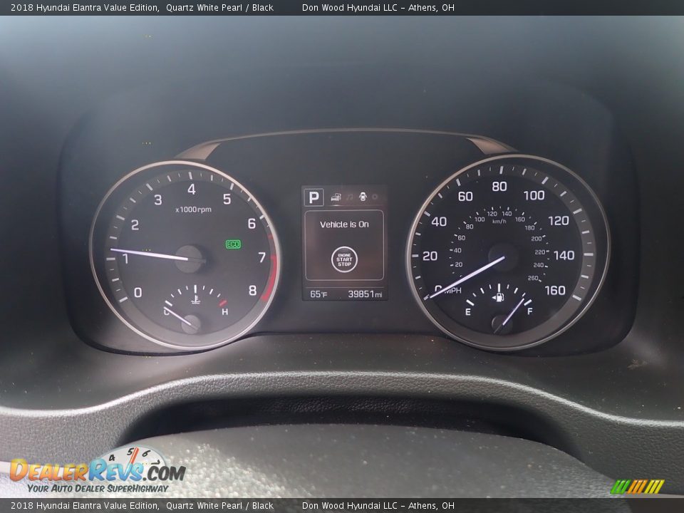 2018 Hyundai Elantra Value Edition Quartz White Pearl / Black Photo #28