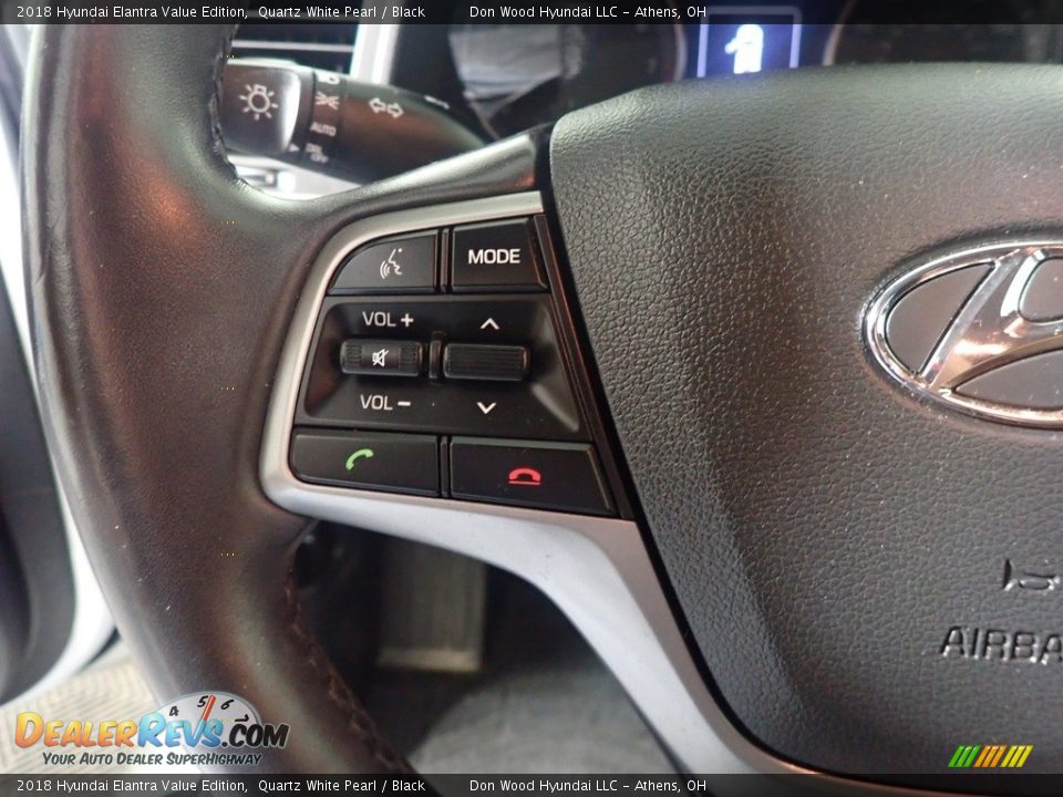 2018 Hyundai Elantra Value Edition Quartz White Pearl / Black Photo #29