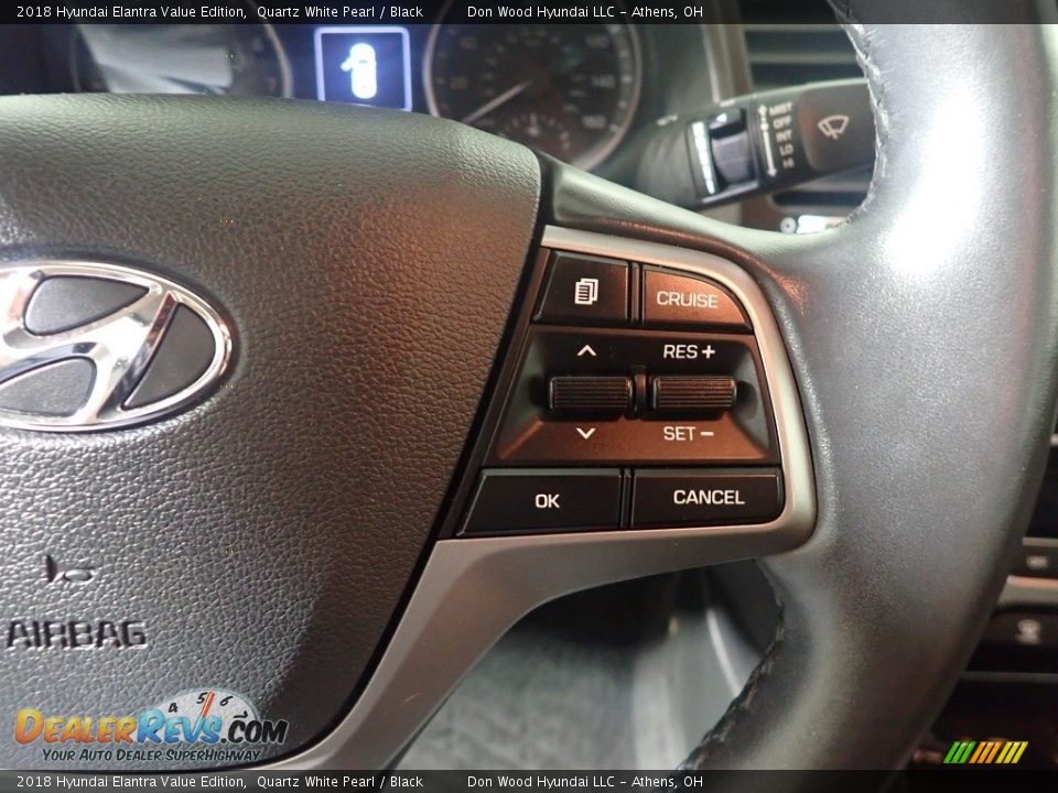 2018 Hyundai Elantra Value Edition Quartz White Pearl / Black Photo #30