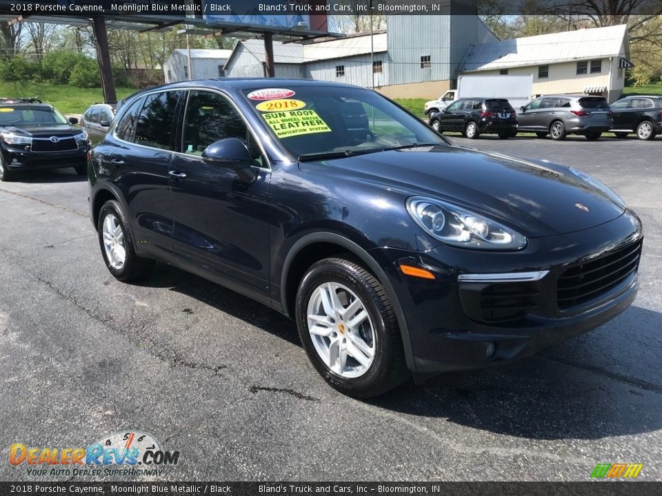 2018 Porsche Cayenne Moonlight Blue Metallic / Black Photo #4